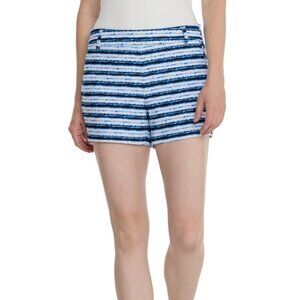 Spanx Sunshine Shorts Blue Painted Stripe Tie-Dye UPF 50+ Quick-Dry Beach Pool